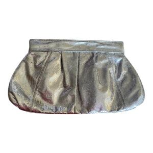 Style & Co Silver Metallic Clutch